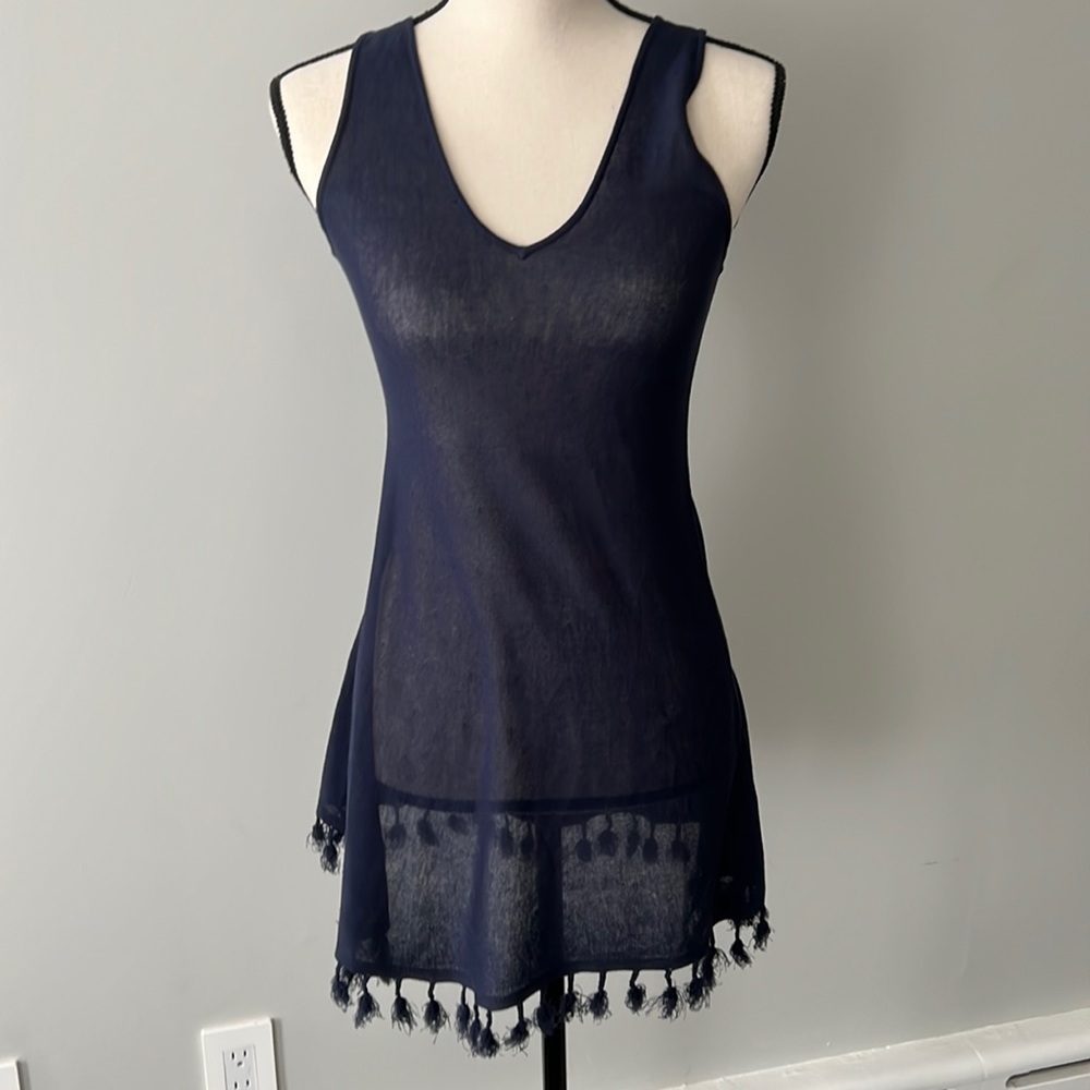 Lilly Pulitzer navy  Pom pom tunic